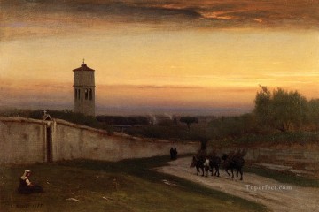  twilight Painting - Twilight Tonalist George Inness